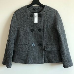 Ann Taylor Gray Mod Double Breasted Jacket